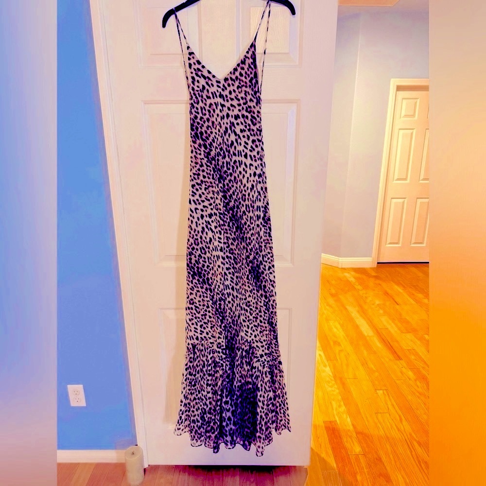 Olivaceous Long Leopard print dress